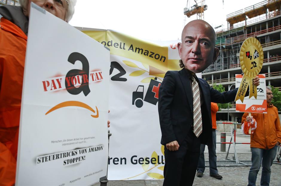 Protests over awards for Bezos